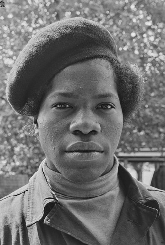 Portrait of Black Panther Marin City CA 17 from A Photographic Essay on The Black Panthers Calisphere