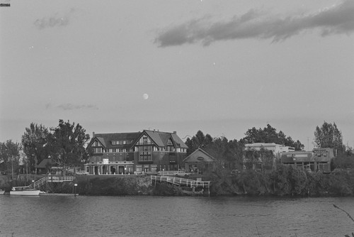 Chalet on riverfront with docks, Walnut Grove: Portrait of a Town