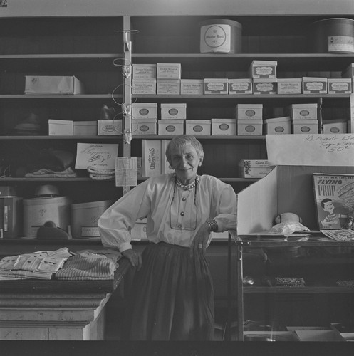 Photographer Dorothea Lange, in Cook, McKenzie and Son Store, from Berryessa Valley The Last Year