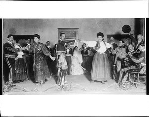 Portrait of Spanish dancers led by Eugene Plummer and his daughter Francisco(a?), California