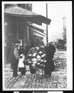 The Balloon Man in San Francisco's Chinatown, ca.1900