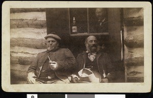 Fishing club members at a mountain residence, ca.1910-1920