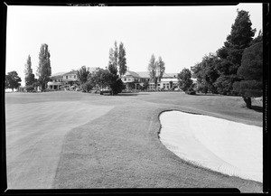 Exterior view of the Los Angeles Country Club from the golf course, 1934