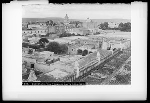 City view from tower of Santa Rosa, Queretaro, Mexico, ca.1905-1910