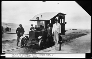 View of the Station El Hospital, midway between Arica and Tacna on the desert, November 4, 1926