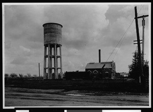 Side view of the Anaheim Municipal Light and Power Building, ca.1907