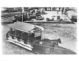 An Early horse car at foot of Fifth Avenue in San Diego, ca.1888