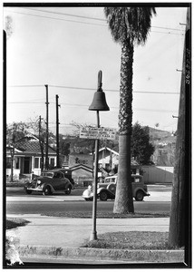 Camino Real, showing a lamp post on the street corner, 1936