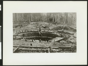 Foundation of the "Big Bertha" gun that shelled Paris in World War I, 1914-1918