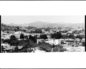 Birdseye view of Hollywood, showing many houses