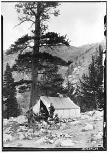 Tent at Parcher's camp, Bishop Creek Canyon, 20 miles from Bishop, August, 1928