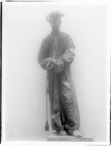 Statue, "Ecce Homo", in a corridor of the Convent of Domican Sisters at Mission San Jose de Guadalupe, 1904