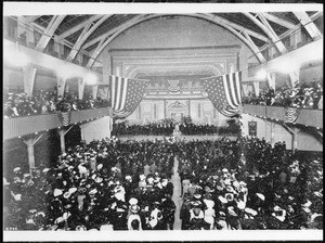 Crowds inside Hazard's Pavilion, Los Angeles, May 4, 1903