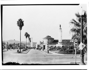 View of Westwood Village looking north from Wilshire Boulevard, October 1, 1935