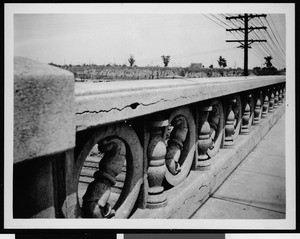 Ninth Street Bridge showing cracks, October 1928