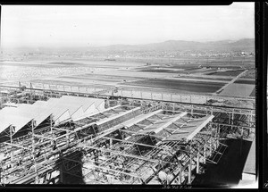 View of an industrial apparatus seen from the water tower of the Consolidated Steel Company, December 1930