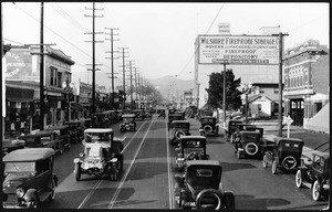 View of Western Avenue between 1st Street and 2nd Street, Los Angeles, ca. October 1924