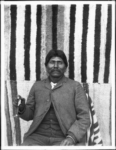 Portrait of Jim Fielding, a Walapai Indian policeman, Hackbury, Arizona, ca.1900