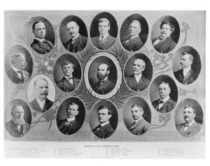 Collage showing the Executive committee for the dedication of St. Joseph's Church, May 1903