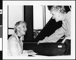 Portrait of Mary Martin and music teacher