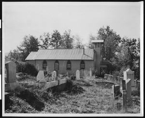 Catholic cemetery with graves in Weaverville, 1936