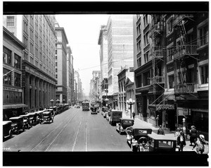 View of Spring Street looking north from 7th Street, Los Angeles, ca.1924