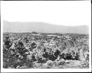 View of south Pasadena looking north from a nearby hill, ca.1921-1926