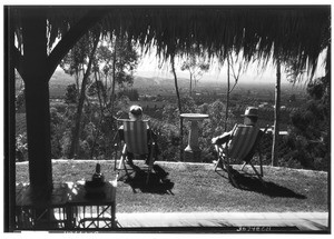 Vista from summer house of A.K. Bourne, overlooking his ranch, Glendora, February 20, 1931