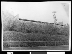 Old winery viewed from the southwest at Lucky Baldwin's Santa Anita Rancho, ca.1900