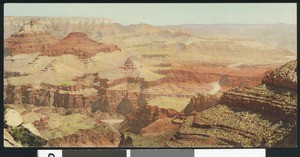 Color view of the Grand Canyon from Moran's Point in Arizona, 1900-1950