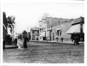 Sixth Street looking north-northwest from Broadway, Los Angeles, ca.1887-1899