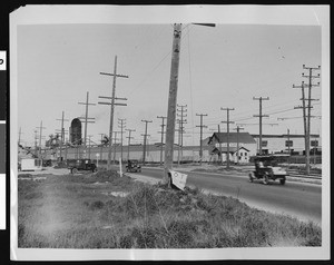 Exterior of the San Pedro Lumber Comapany and Associated Oil, ca.1920