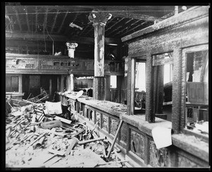 Interior view of the Los Angeles Times Bombing, Mid-October, 1910