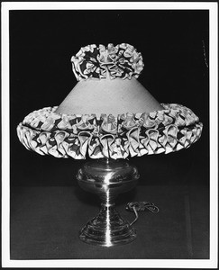 View of a decorative table lamp