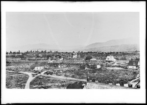 Birdseye view of Claremont from Holme's Hall, showing the grammar school, ca.1894