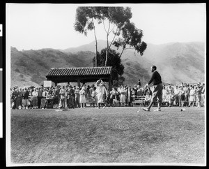 Walter Hagen playing at Catalina Golf Course on Catalina Island, ca.1930