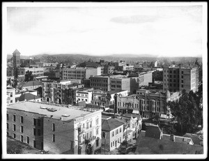 Panoramic of city looking northeast from Hill Street and Fourth Street, ca.1903