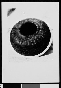 Bowl made of steatite which was supplied to Southern California Indians by Santa Catalina Island