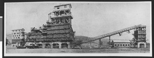 Exterior of a sand and gravel plant, ca.1928