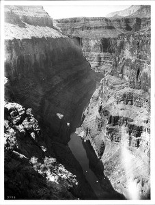 View of the Colorado River near its junction with the Havasu River, Grand Canyon, 1900-1930