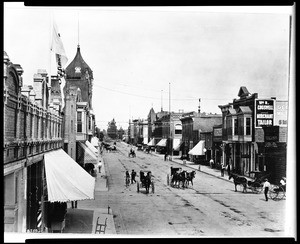 View of Second Street from Gorden Street, Pomona, ca.1905