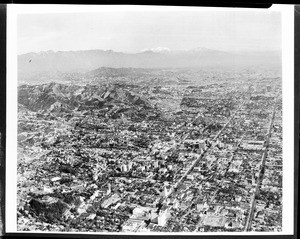 Aerial view of Hollywood, "Hollywood for Exhibit Dept. Arials"