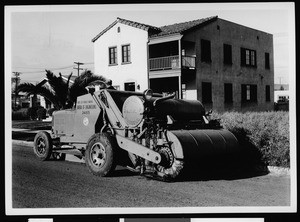 Department of Public Works street sweeping machine