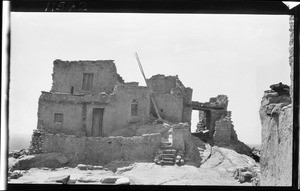 Exterior view of the collective Hopi Pueblo of Walpai, ca.1900