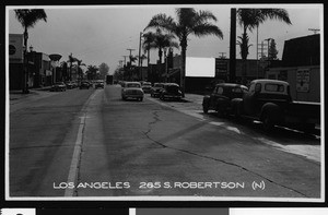 Robertson Boulevard looking north from Gregory Way, Beverly Hills, 1941