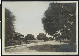 View of Melville Avenue from Emerson Street in Palo Alto