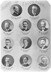 Portrait compilation of the members of the Los Angeles Board of Education, 1902