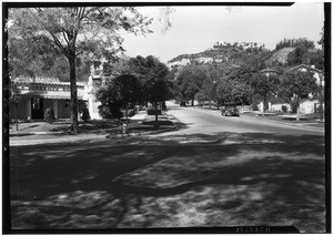 Intersection of Franklin Avenue and Outpost Drive in Hollywood