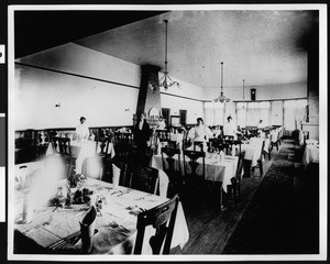 Echo Mountain House dining room, ca.1894