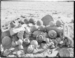 Collection of wind-eroded rocks of Colorado Desert, 1904